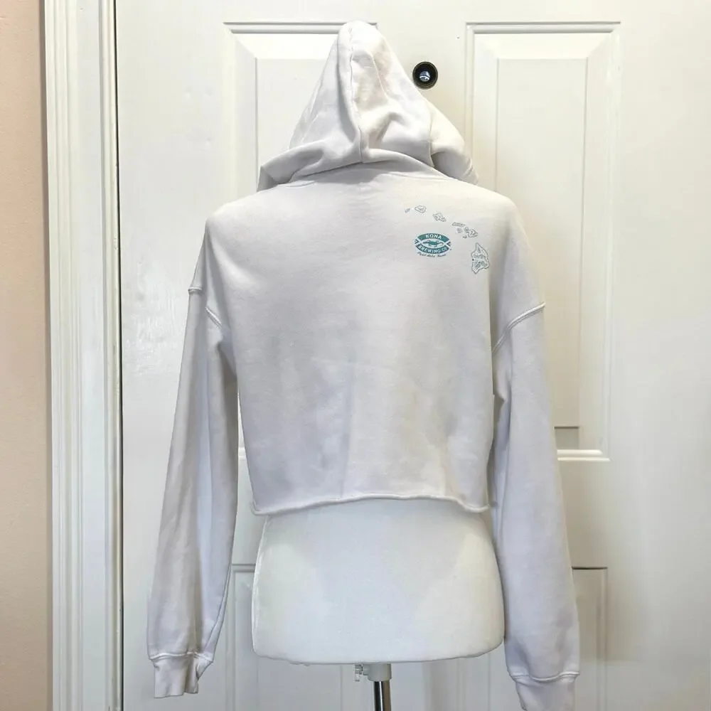 Kona Brewing Co women’s Small cropped hoodie sweat surf graphic long sleeves